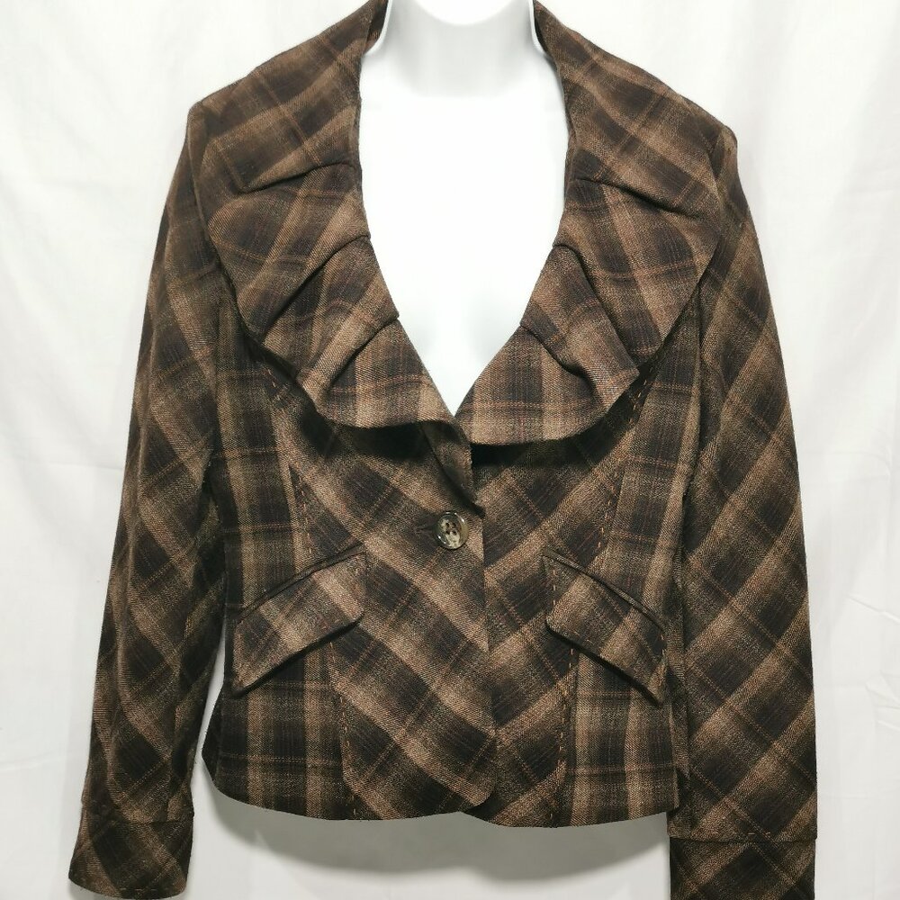 Plaid Blazer Size M EUC #127